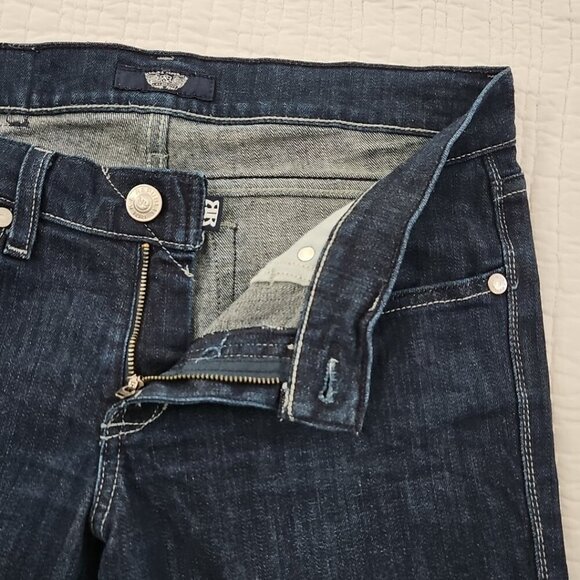 Rock & Republic Stella Jeans Women's 27 (30x29) Straight Dark Blue Denim EUC - Picture 12 of 16